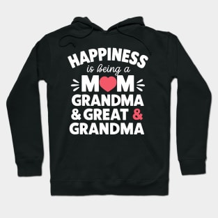 Happiness For Mom Grandma Great Grandma Happy Mothers Day Hoodie